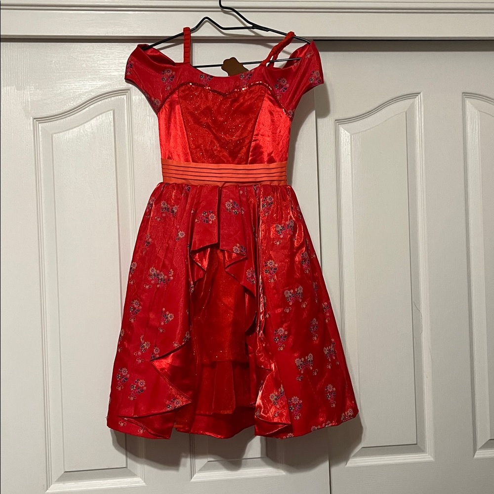 Disney Parks Elena of Avalor Red Princess Dress Up Ball Gown Girl Size